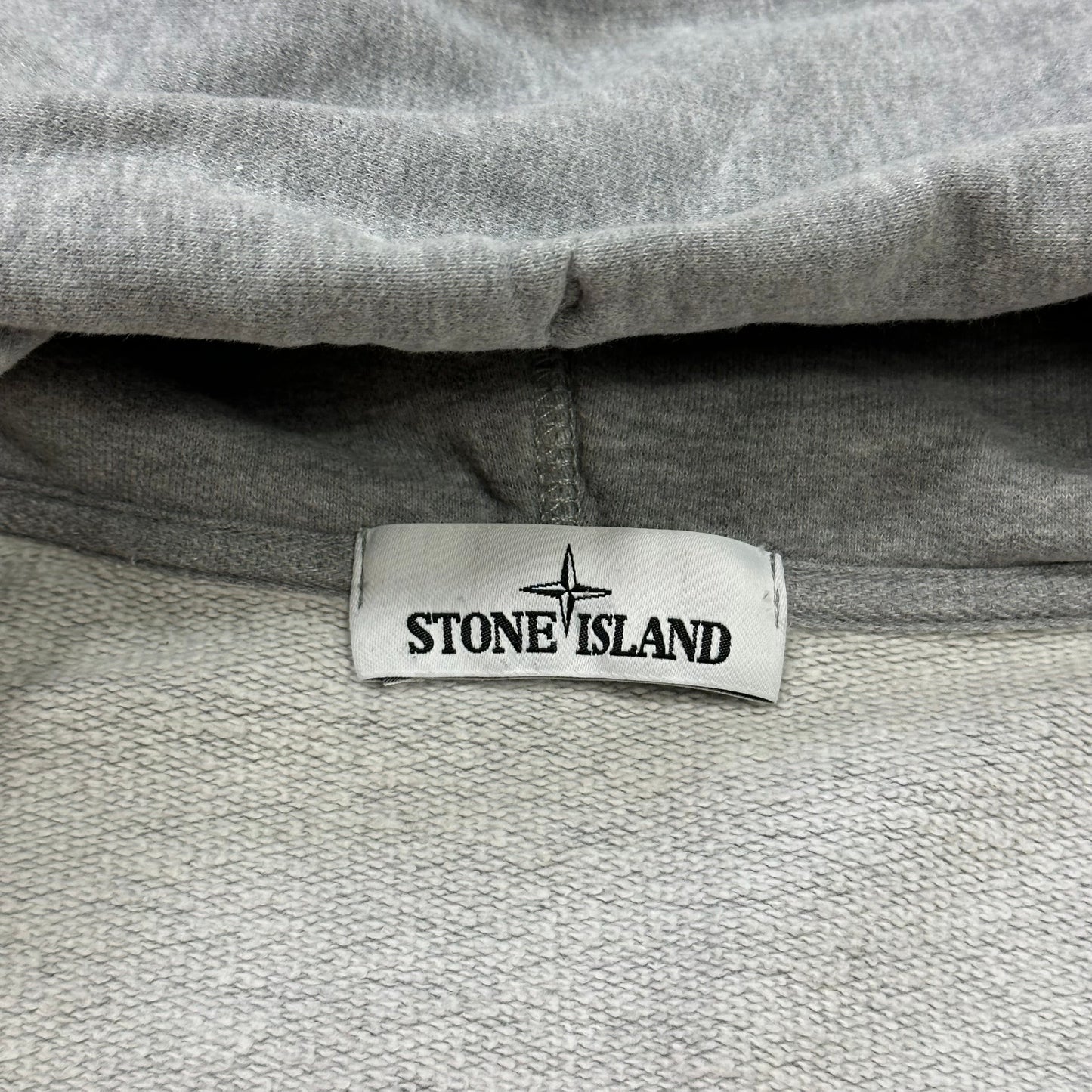 Stone Island Zip-up Grey Cotton Hoodie - M