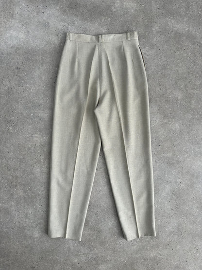 Italian Vintage High Waist Tapered Leg Tailored Trousers - W26