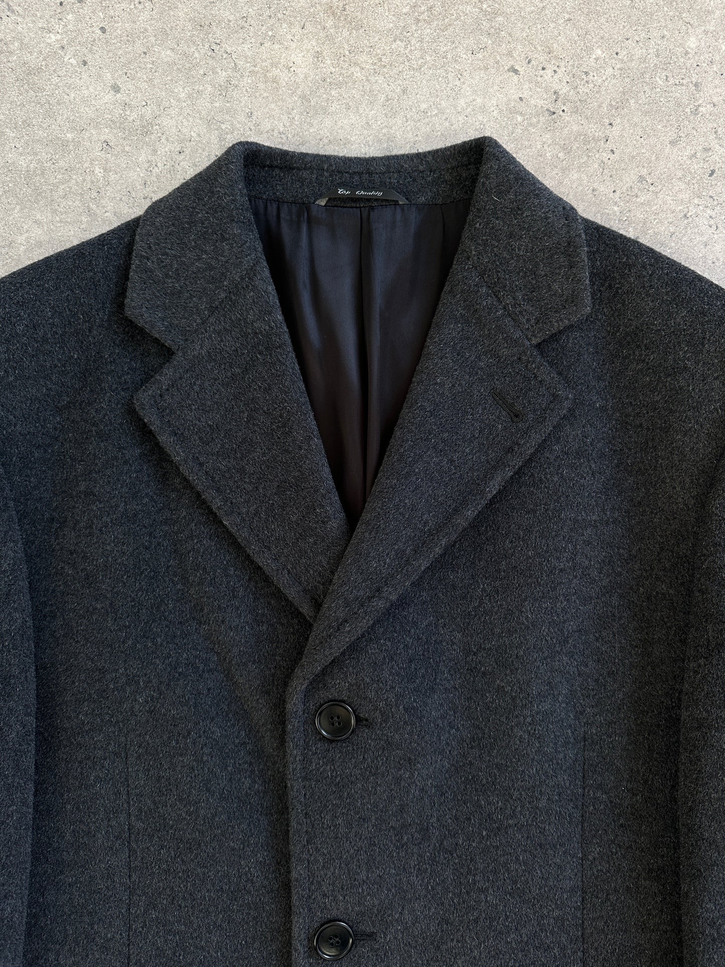 Italian Vintage 1990s Wool Cashmere Coat - XL