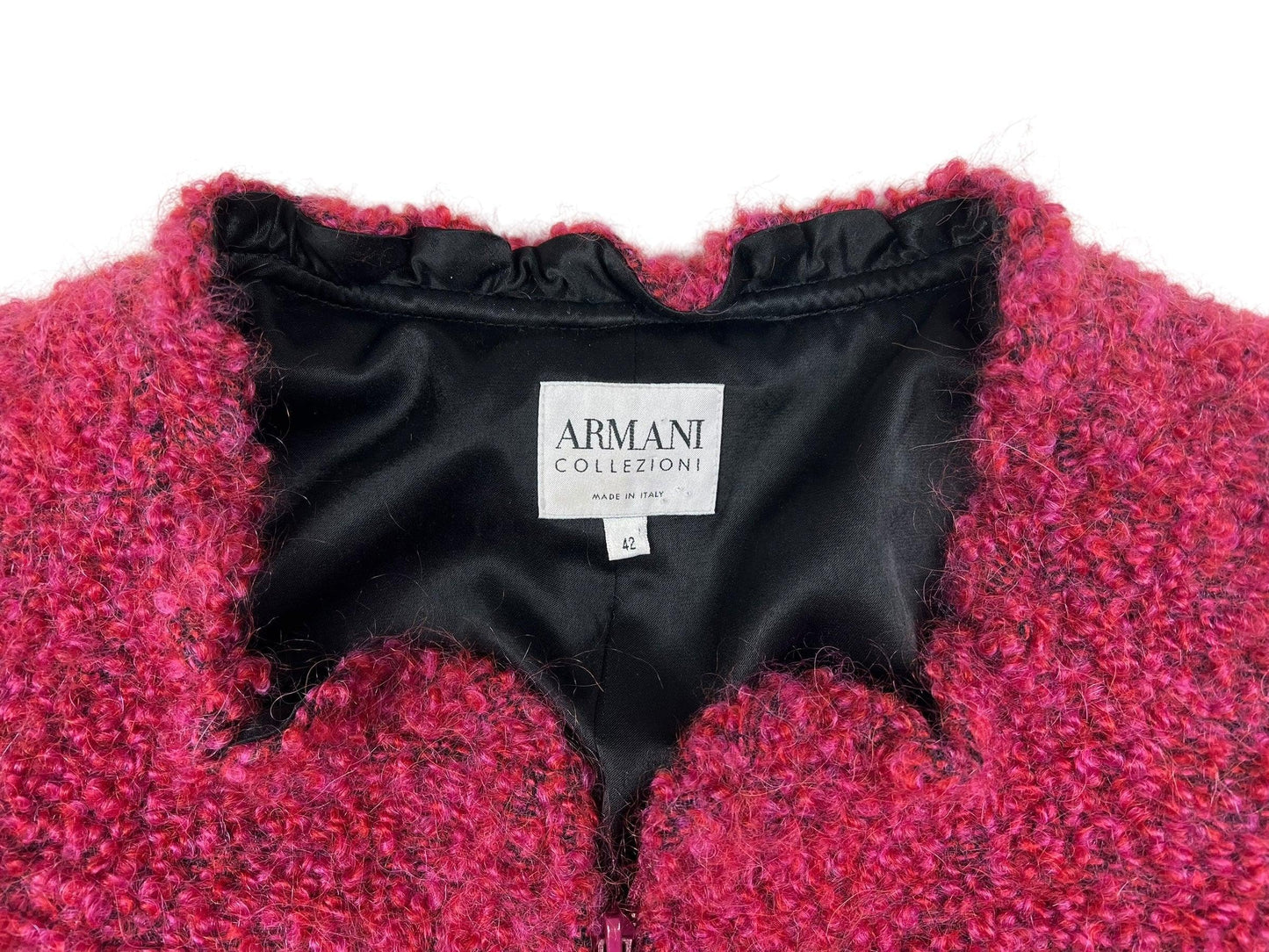 Armani Collezioni 2003 boucle cherry red jacket