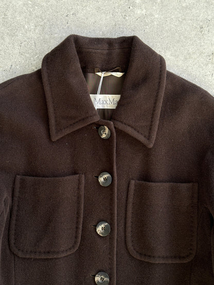 Max Mara Pure Wool A-Line Floor Length Coat - M