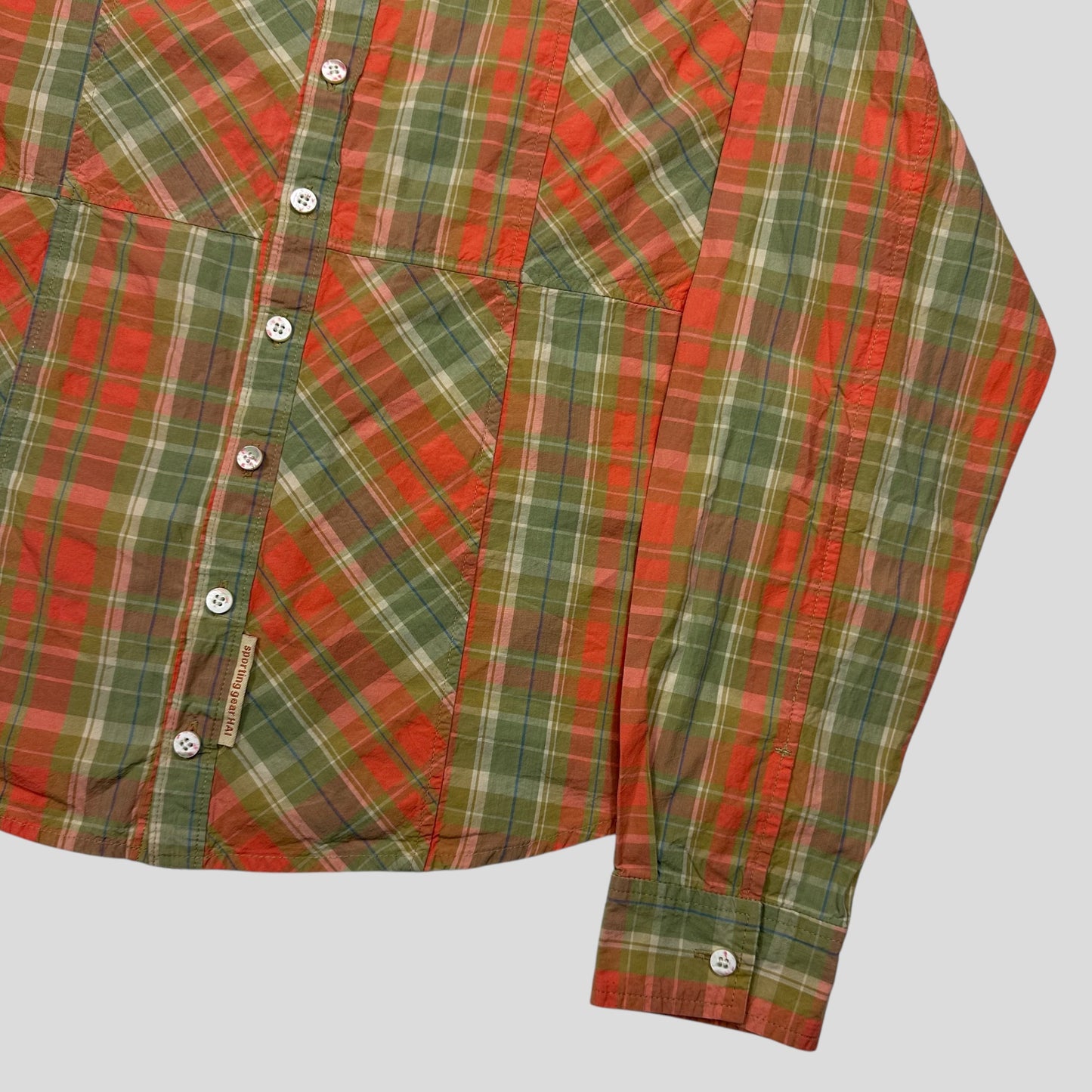 Hai By Issey Miyake 90’s Asymmetrical Plaid Boxy Shirt - S/M