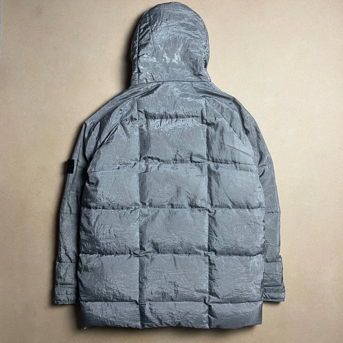 A/W 2000 Paul Harvey Steel Grey Pure Metal Shell Hooded Parka