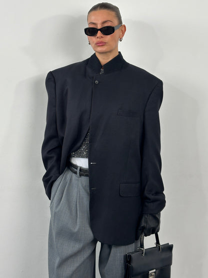 Burberry 1990s Pure Silk Single Breasted Blazer - 46R/XL