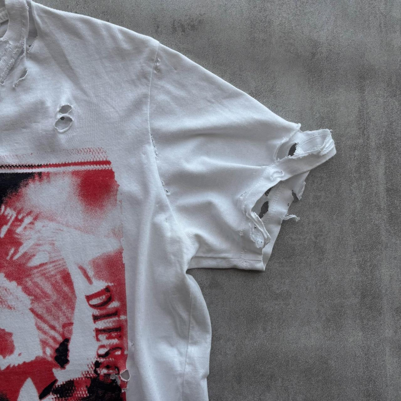 DIESEL DISTRESSED T-SHIRT | O/S, Red