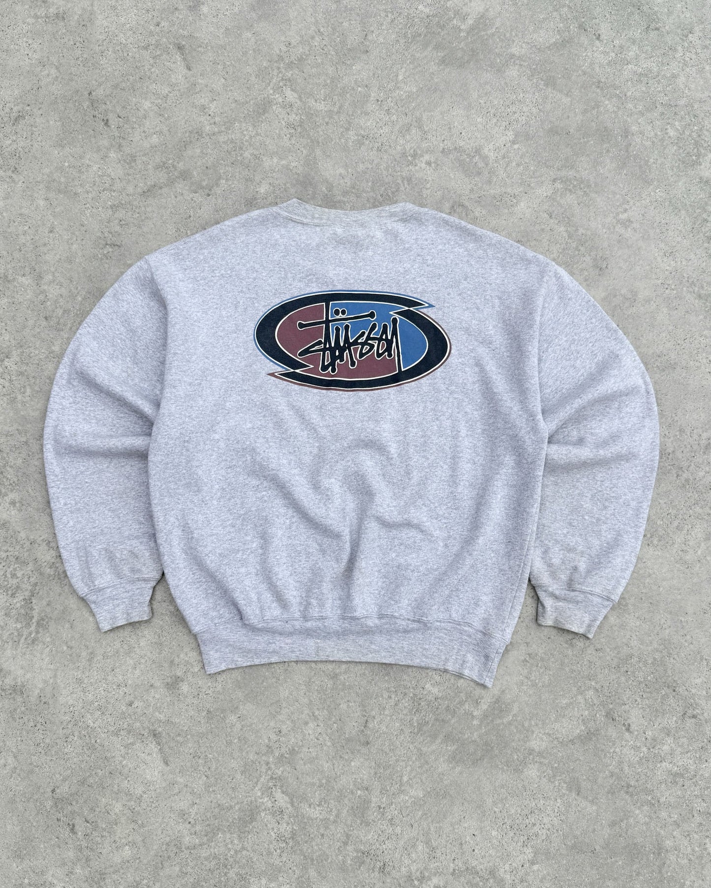 stussy 1990s heavyweight graphic sweatshirt (m) | Default Title, Grey