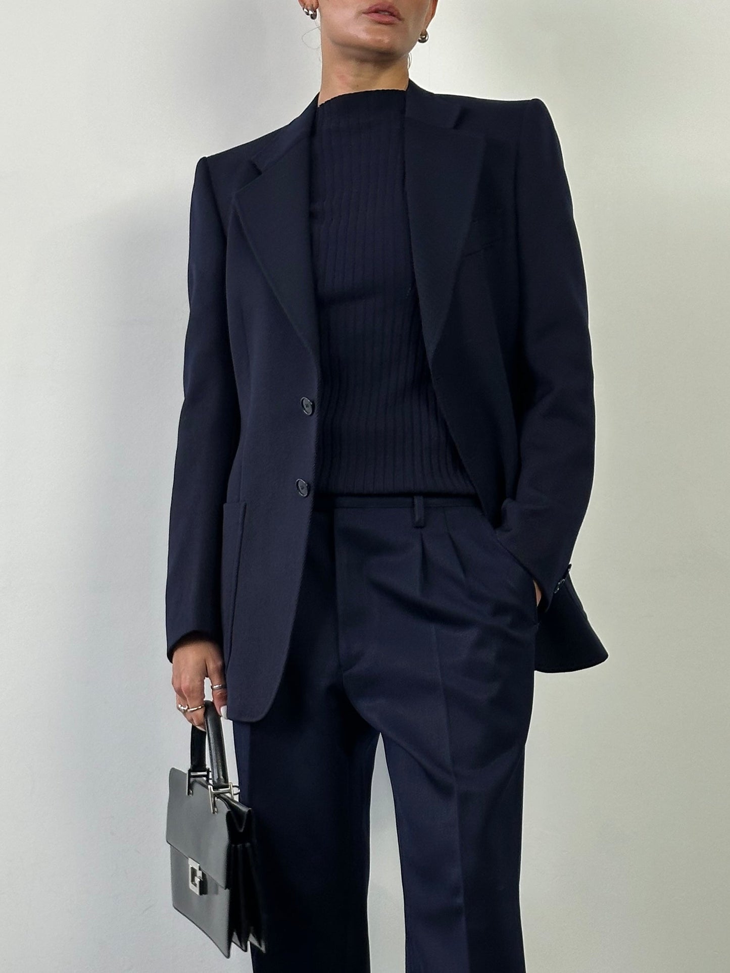 Italian Vintage Circa 90s Pure Wool Single Breasted Blazer - 38R/M