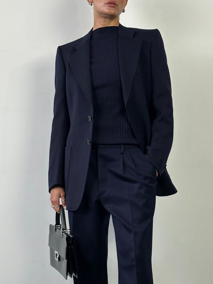 Italian Vintage Circa 90s Pure Wool Single Breasted Blazer - 38R/M