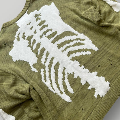 Kapital 5G Distressed Intarsia Knit XL