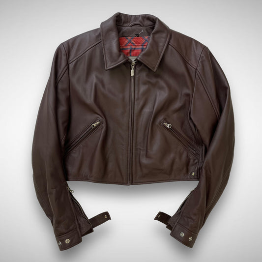 BMW ‘Endeavour’ Leather Cropped Motor Jacket (2000s)