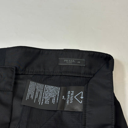 Prada Milano 2023 Re-nylon Plaque Logo Bermuda Shorts - L | Default Title, Black