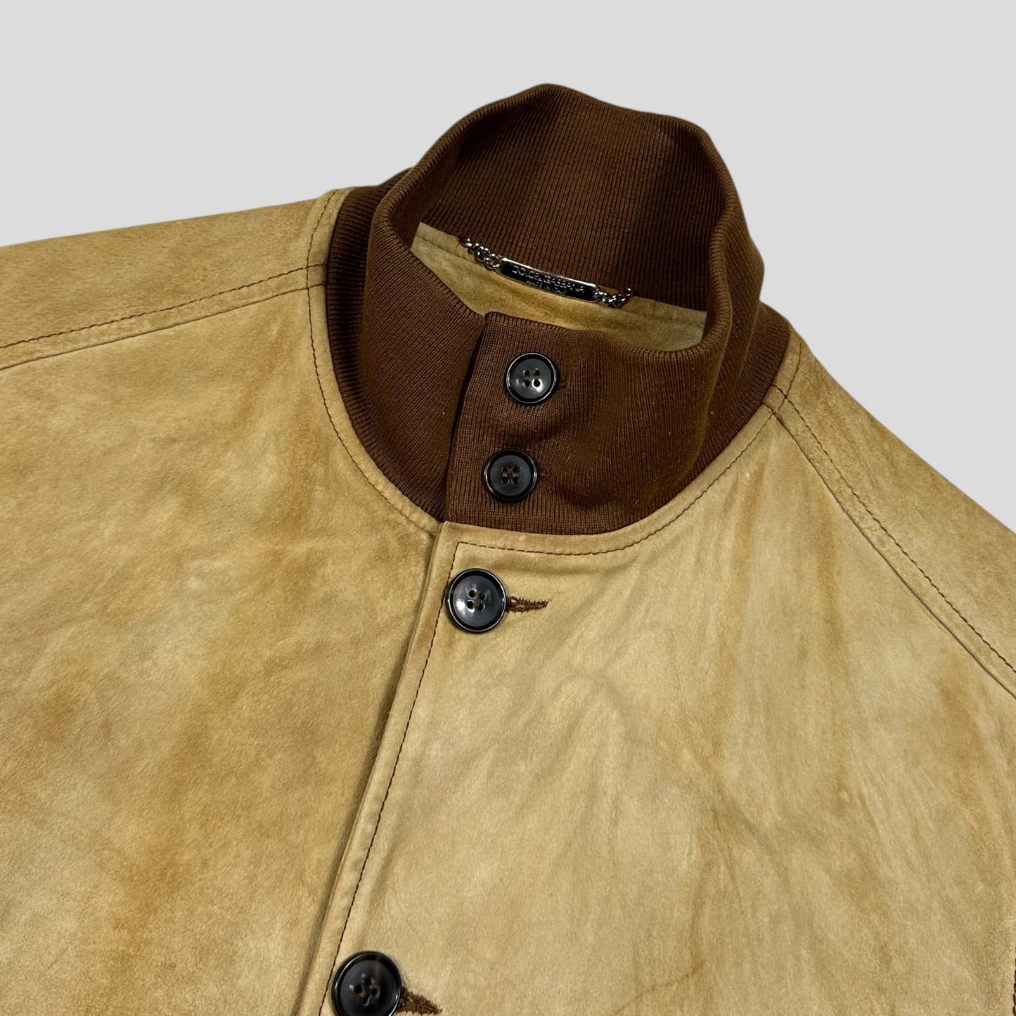 Dolce & Gabanna 00’s Goatskin Leather Flight Jacket - M | Default Title, Multicoloured