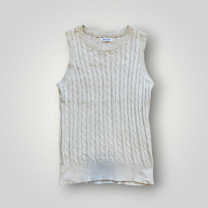 Beams Boy Womens Knitted Vest M | O/S, Cream