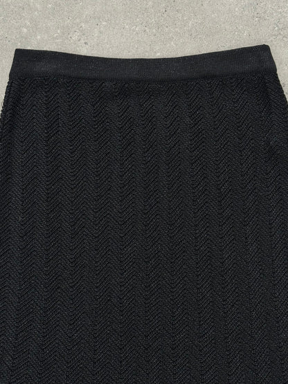 Vintage 1990s Knit Mini Skirt - W26-30