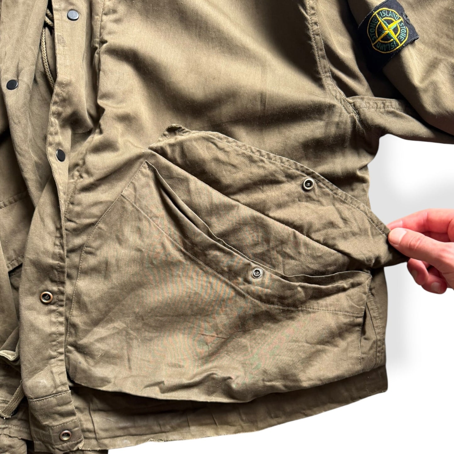 AW2001 Stone Island Raso Gommato Jacket (L) | Default Title, Multicoloured