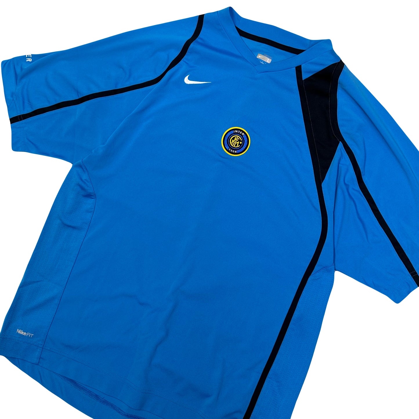 Nike 2006/07 Inter Milan Total 90 Training Shirt In Blue & Black ( L )