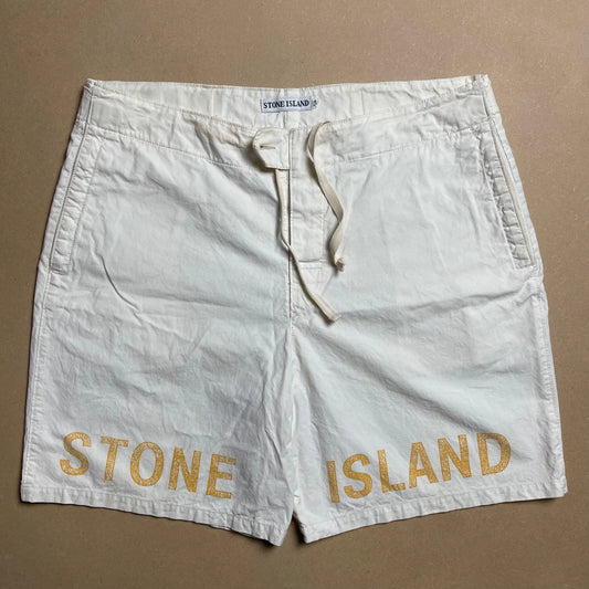S/S 1993 Speckled Spell Out Deck Shorts