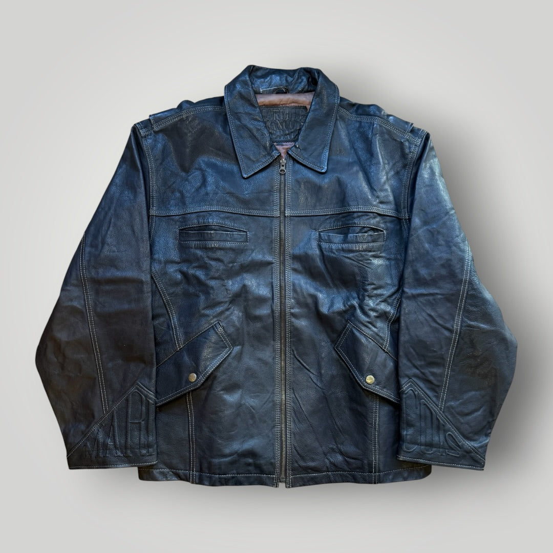 Marithé François Girbaud 1990's Leather Embossed Jacket L/XL