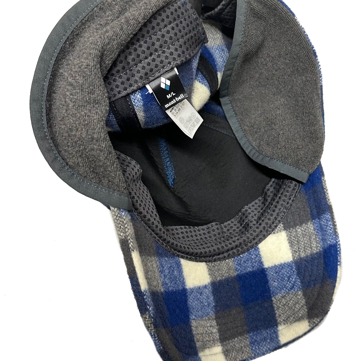 Montbell Wool Check Cap In Blue ( M/L )