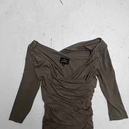2000s vivienne westwood anglomania dress | Green, Olive Green