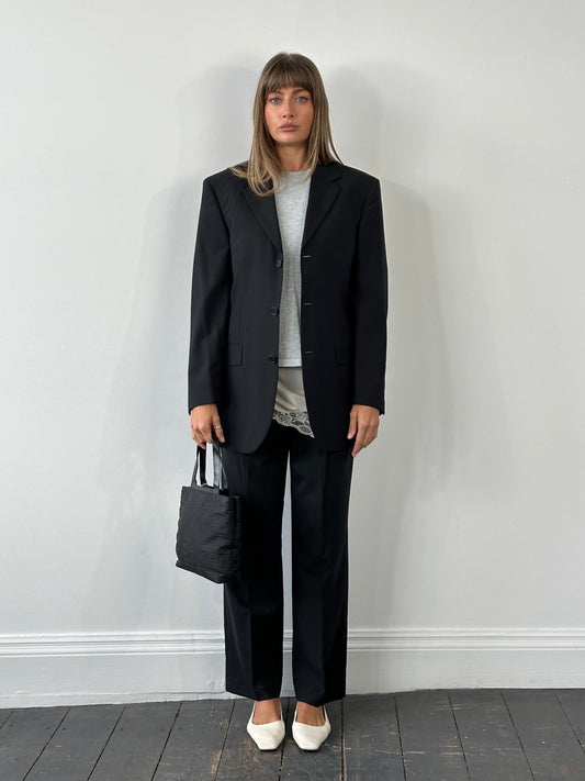 Yves Saint Laurent Pour Homme Pure Wool Single Breasted Suit - 38S/W30