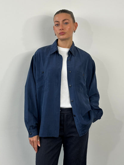 Vintage 1990s Pure Silk Shirt - L