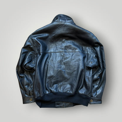 Burberry 1990's Leather Flight Jacket L