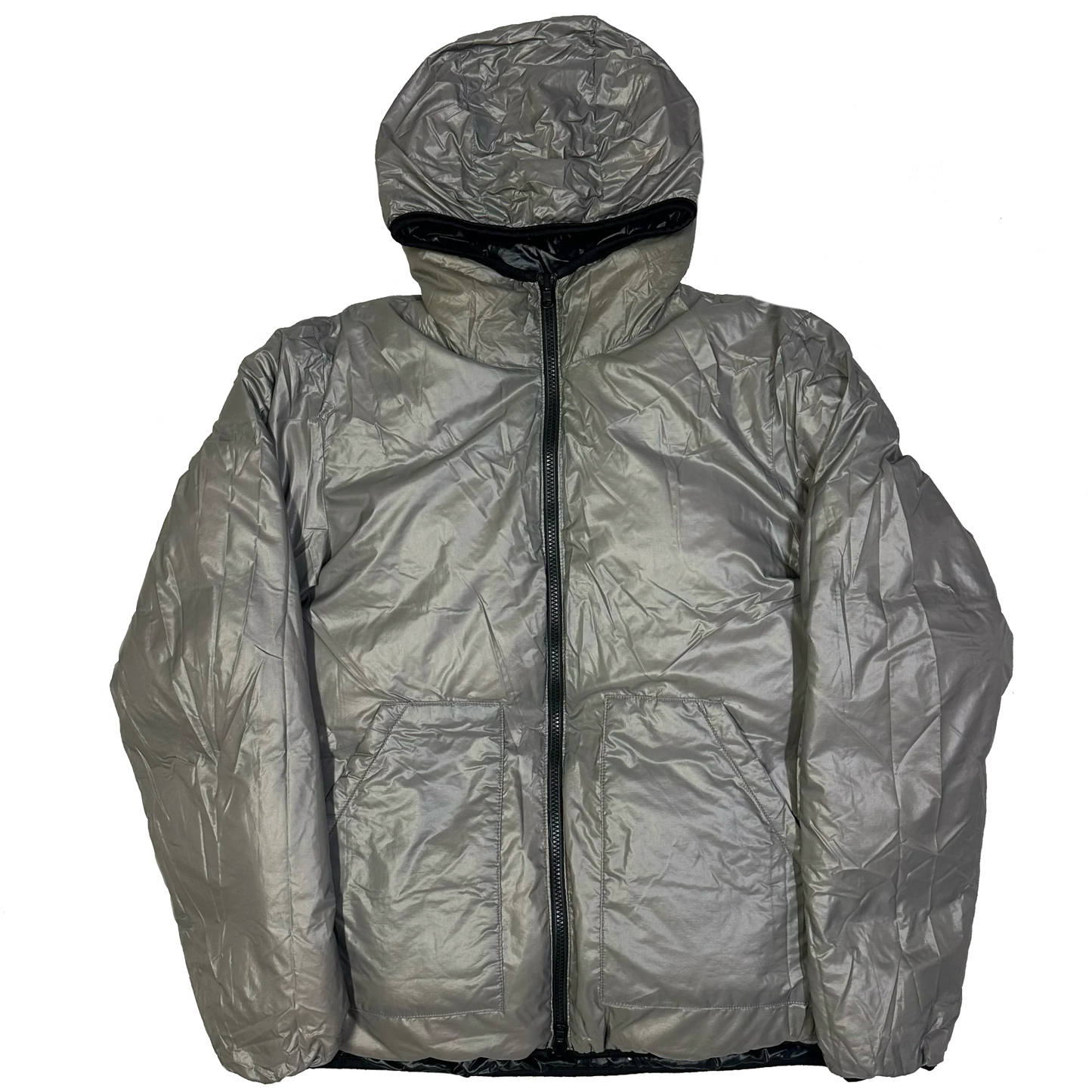 Camp 7 Reversible Puffer Jacket In Grey & Black (L) | Camp 7, Black