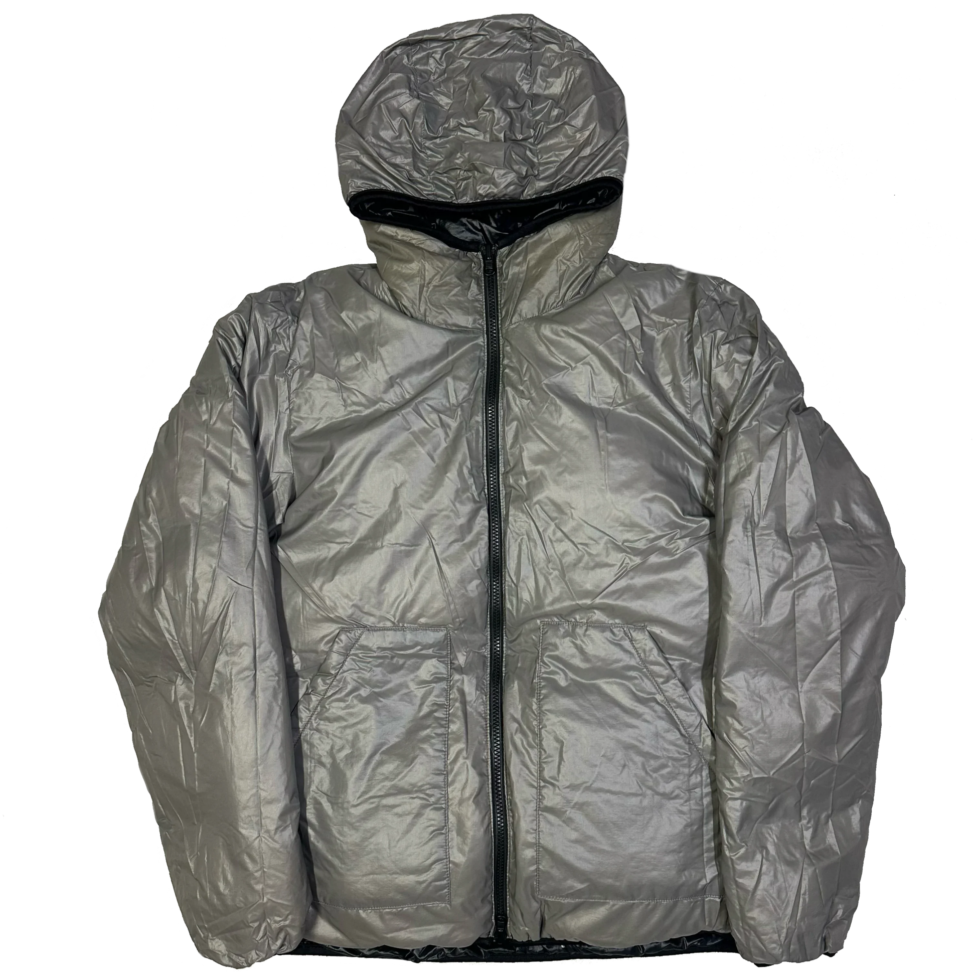Camp 7 Reversible Puffer Jacket In Grey & Black (L) | Camp 7, Black