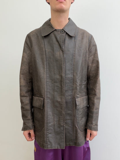 C.P. Company 00s Waxy Coated-Cotton Overcoat | Large, Brown