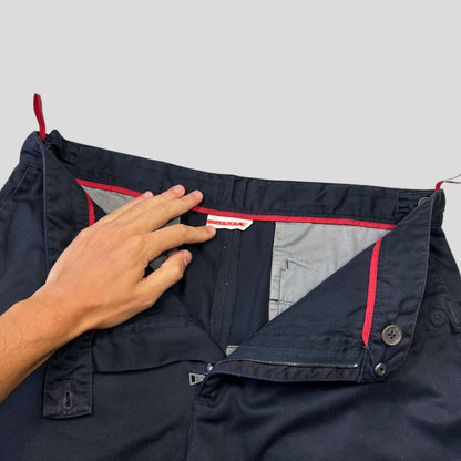 Prada Sport 2003 Challenge Reinforced Cotton Logo Shorts - 33-36 | W33, Navy