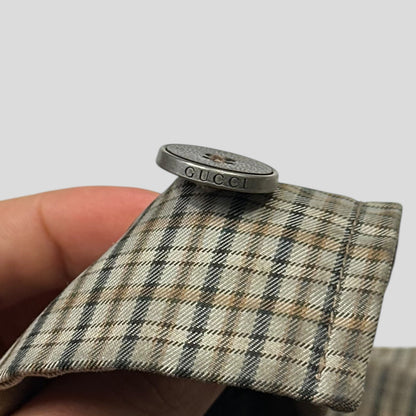 Gucci 2009 Plaid Web Leather Detailed Hunting Harrington - IT54 (L)