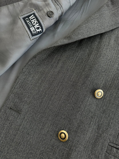 Versace Classic V2 90s Bespoke Button Double Breasted Blazer - 46R/XXL