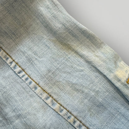 PPFM Asymmetrical Zip Up Denim Look Jacket M/L