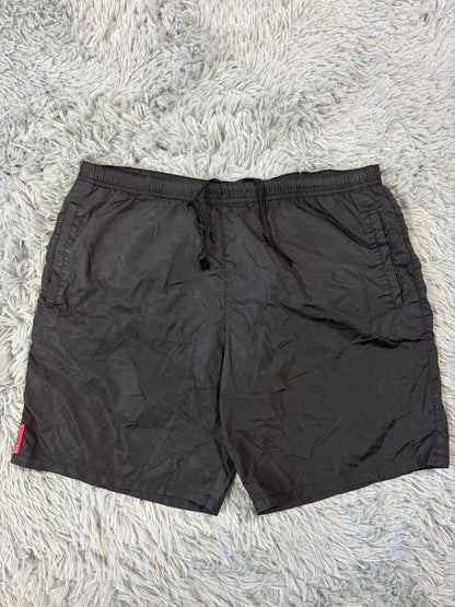 Prada Sport 2008 Black Nylon Red Tab Shimmer Shorts - IT48 | O/S, Black