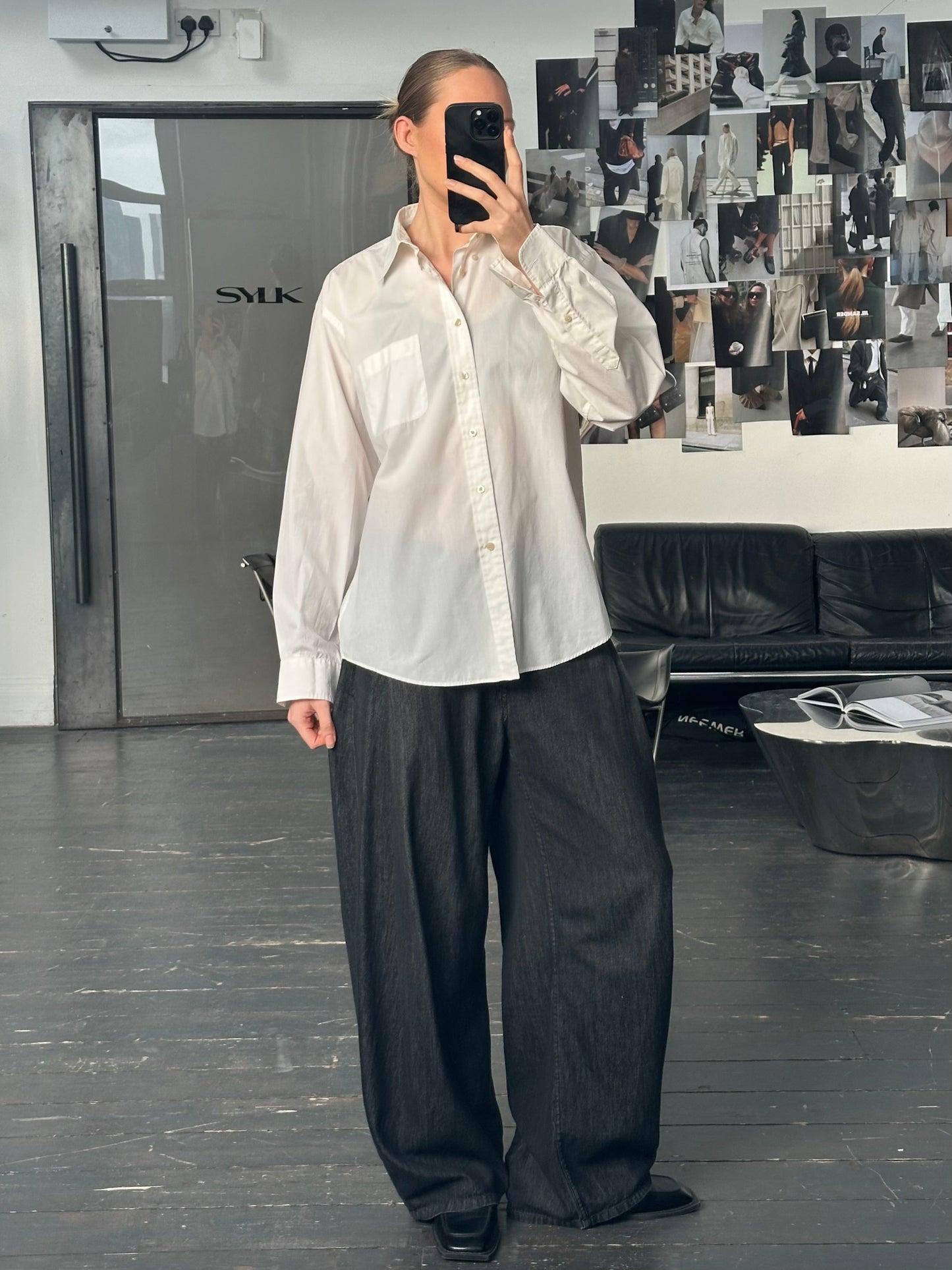 Yves Saint Laurent Pour Homme 1990s Cotton Logo Shirt - M