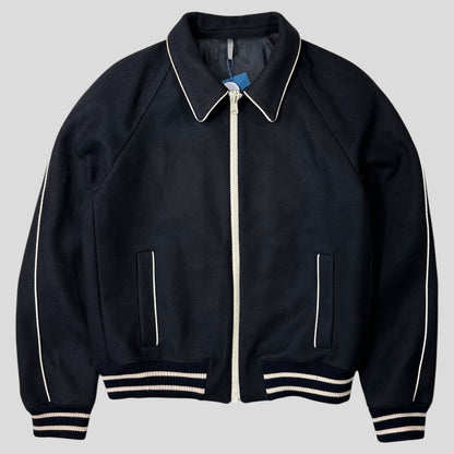 Dior AW05 by Hedi Slimane Contrast Piped Wool Varsity Jacket - IT52 (M/L)