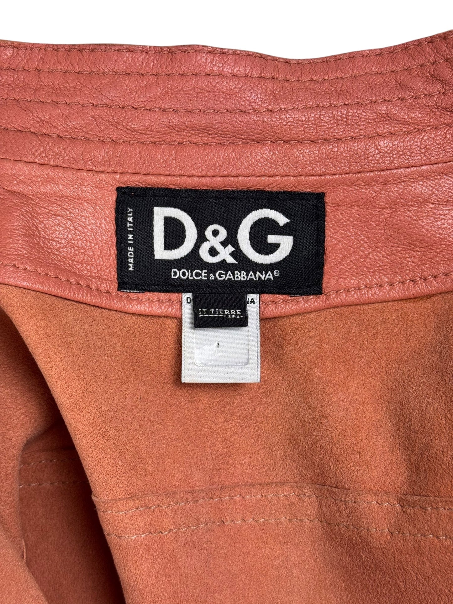 D&G 2000s salmon pink leather utility jacket | Salmon Pink, Salmon Pink