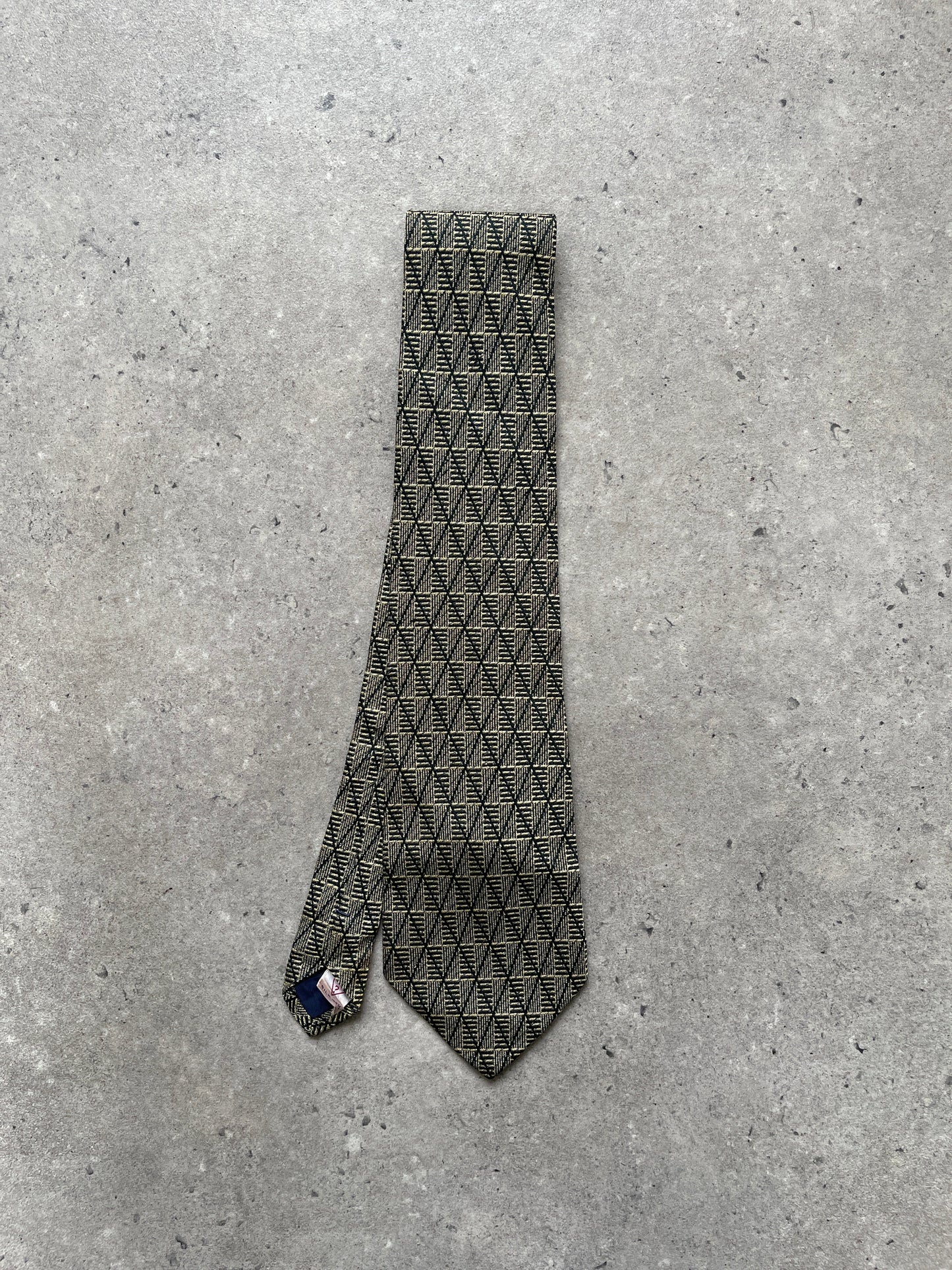 Guess 1990s Pure Silk Diagonal Print Tie
