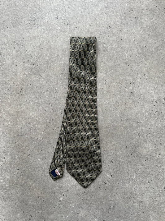 Guess 1990s Pure Silk Diagonal Print Tie