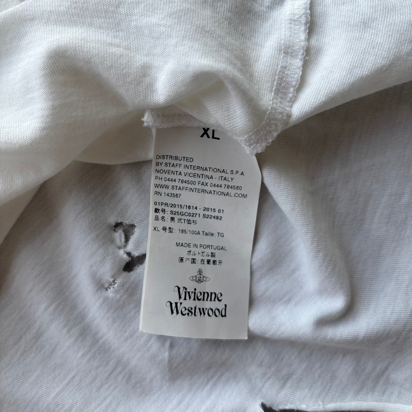 VIVIENNE WESTWOOD DISTRESSED T-SHIRT | O/S, Red
