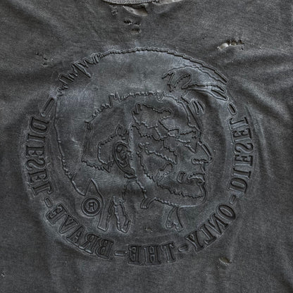 DIESEL DISTRESSED T-SHIRT | O/S, Red