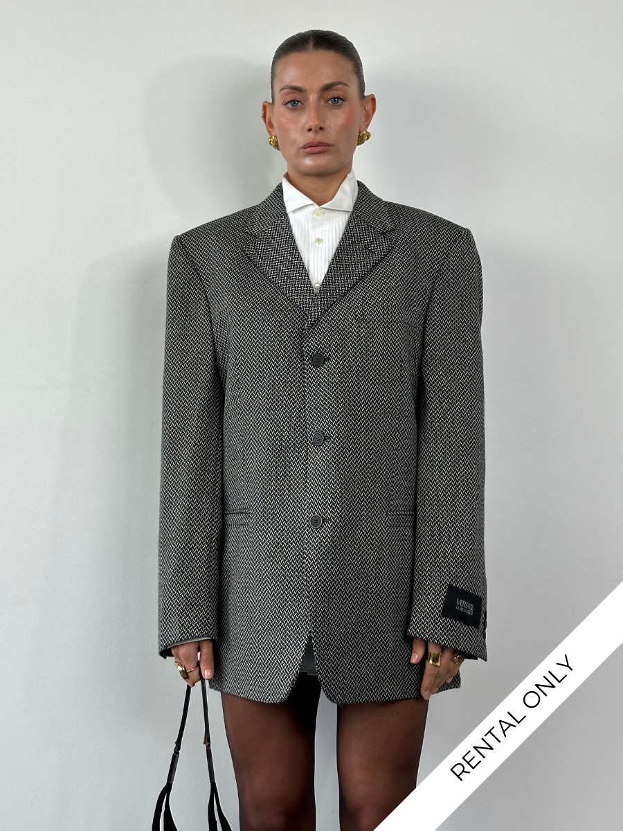 Versace Classic V2 1993 Pure Wool Woven Blazer - 42R/XL