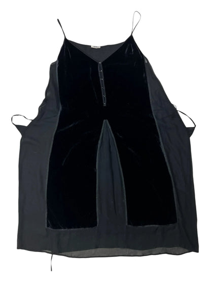 Miu Miu 1990s velvet sheer slip dress
