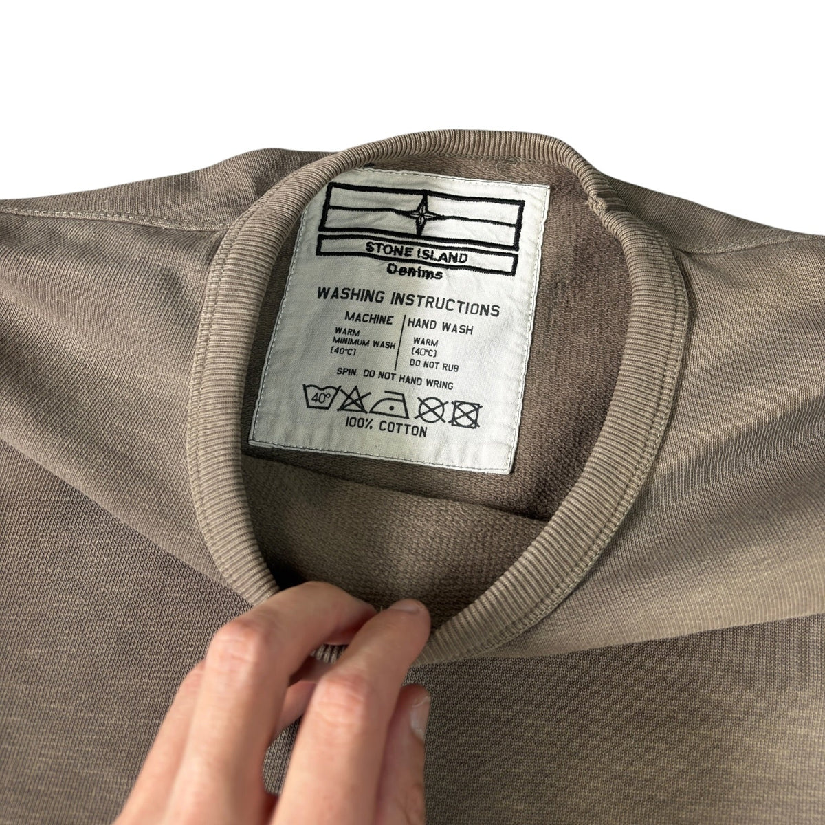 Stone Island Denims 2007 Khaki Cotton Jumper L | Large, Brown