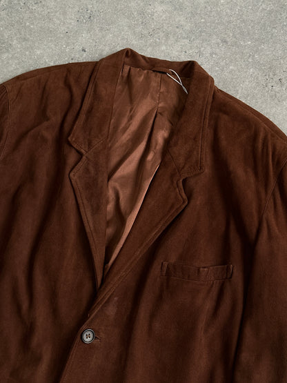 Vintage Relaxed Suede Blazer - XL