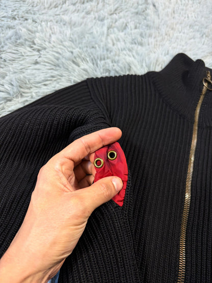Prada Sport 00’s Heavyweight Ribbed Cardigan Knit Jacket - S/M | O/S, Multicoloured