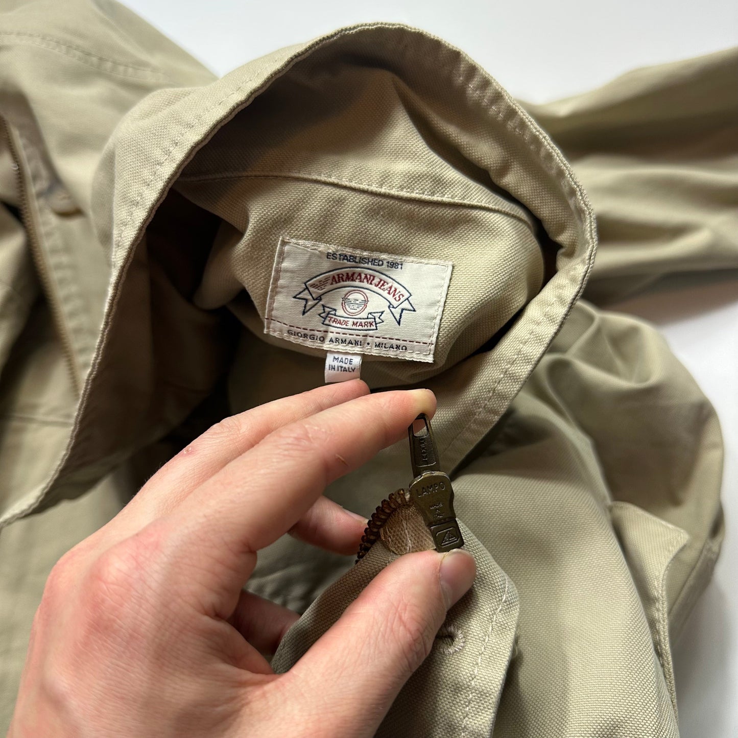 Armani Jeans 90’s Cotton Carpenter Chore Jacket - IT52 | Default Title, Beige