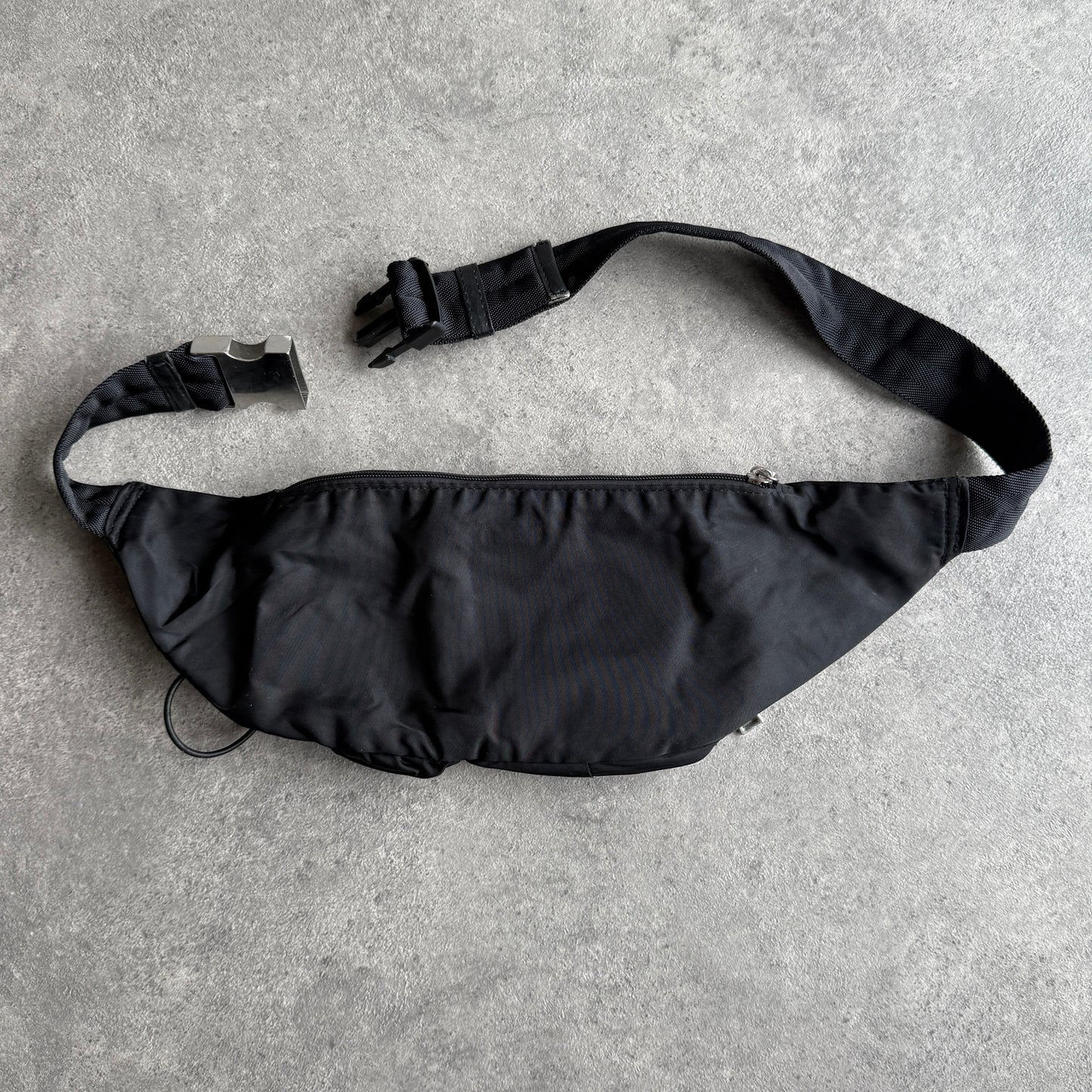 Prada 2000s technical cross body nylon bag (13”x6”)