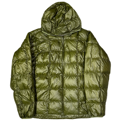 Montbell Square Stitch Puffer Jacket In Olive Green ( L )